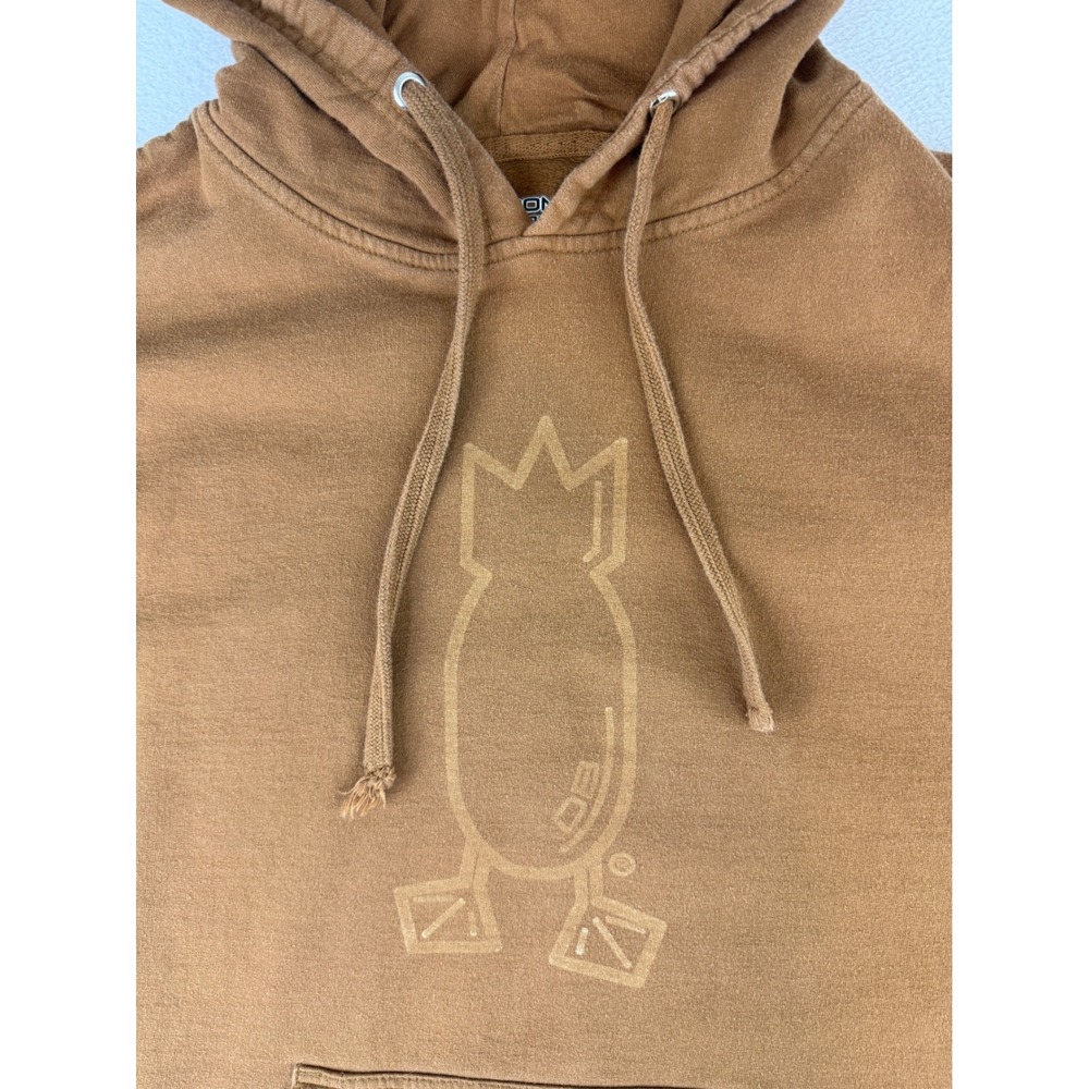 Dive Bomb Industries Hoodie Mens Large Brown Pullover Duck Bomb Graphic Fleece - Picture 2 of 10